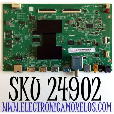 MAIN PARA TV TCL·ROKU TV 4K UHD HDR SMART TV / NUMERO DE PARTE 08-MS22T20-MA200AA / 40-MS22T5-MAA2HG / MS22T5 / H4-MS22T20-US02WAA / V8-ST22K01-LF1V2507-V9 / V8-ST22K01-LF1V2507 / E342828 / PANEL LVU500NDEL HS9W01 V5 / DISPLAY ST5461D12-4 / MODELO 50S435